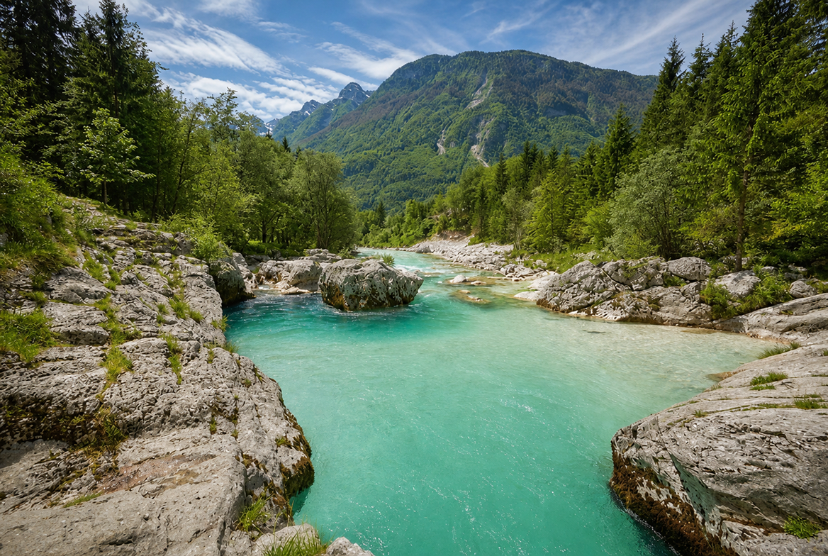 The Julian Alps and the Soča Valley, Slovenia